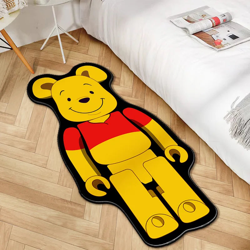 Hyped Cartoon Bearbricks Teppich