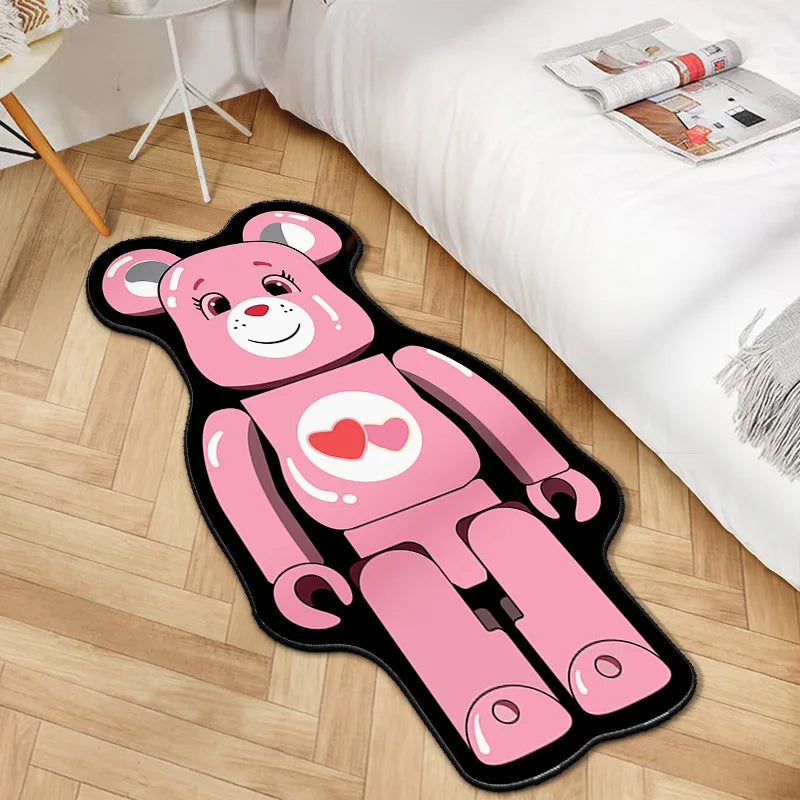 Hyped Cartoon Bearbricks Teppich