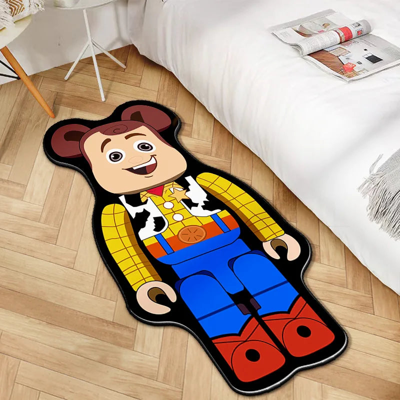 Hyped Cartoon Bearbricks Teppich