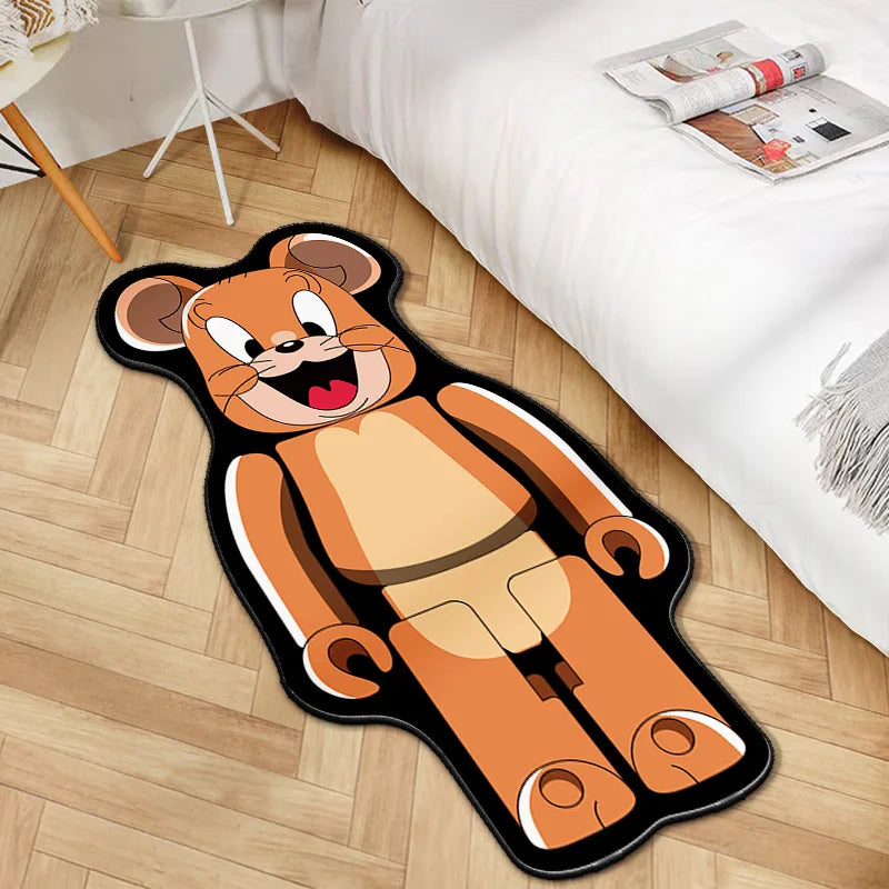 Hyped Cartoon Bearbricks Teppich