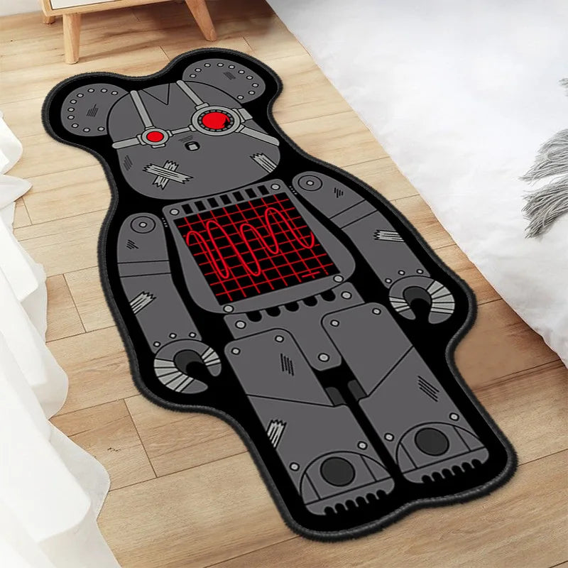 Hyped Cartoon Bearbricks Teppich