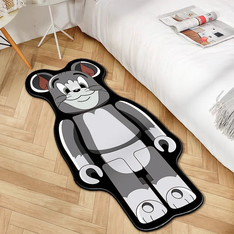 Hyped Cartoon Bearbricks Teppich