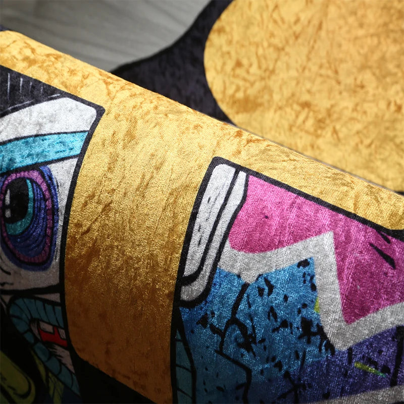 Hyped Cartoon Bearbricks Teppich